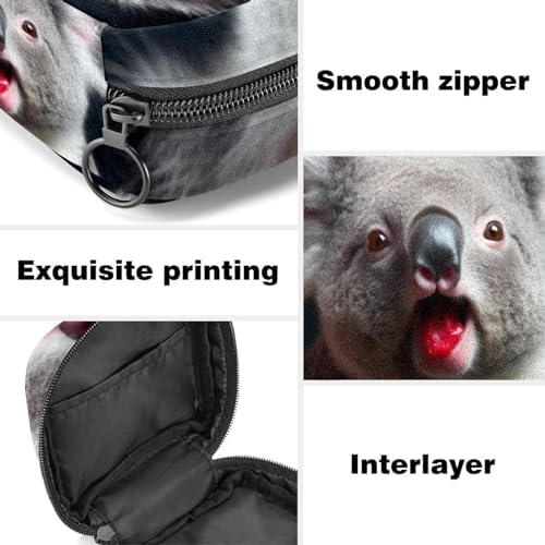 Small Travel Makeup Bag,Cosmetic Bags for Women,Australian Animal Koala,Period Bag