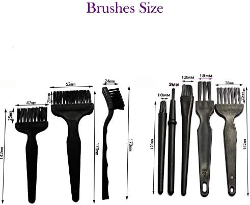 Small Anti Static ESD Safe Cleaning Dust Brush Kit for Phone Computer Keyboard Laptop Screen Camera Lens,ESD Precision Plastic Tweezers Set,Microfiber Cleaning Cloths,Air Blow Cleaner