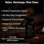 Apigenin 100mg with L-Theanine 200mg Supplement Capsules for Sleep Support, Relaxation, Clarity & Calm | Melatonin Free | 60 Vegan Capsules