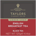 Taylors of Harrogate English Breakfast, Black Tea, Loose Leaf, 4.41 Ounce Carton (Pack of 1), Rich, Bright & Malty, Caffeinated, Premium Whole Leaf Tea