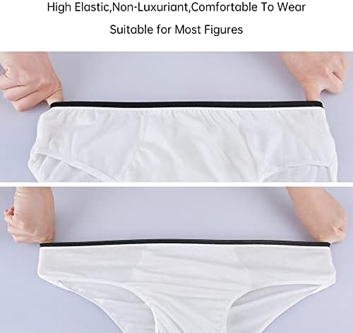 20 Packs Mens Cotton Disposable Underwear Panties Portable Briefs for Travel Fitness Hotel Spa Hospital Mid Waist