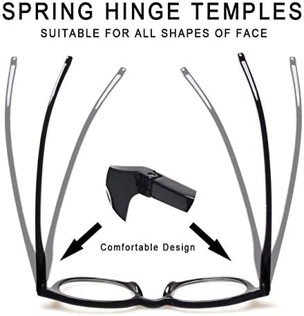 SIGVAN 3 Pack Reading Glasses Spring Hinge Stylish Readers Black/Tortoise for Men and Women