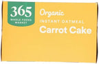 365 by Whole Foods Market, Organic Instant Oatmeal, Carrot Cake, 8 Count, 11.3 Ounce