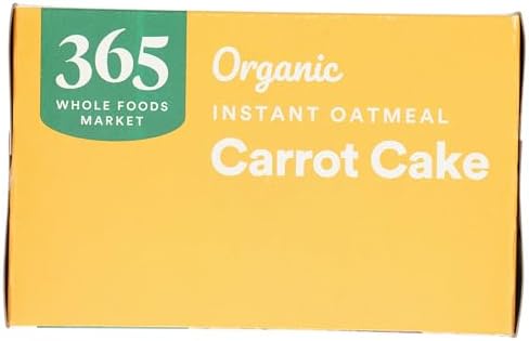 365 by Whole Foods Market, Organic Instant Oatmeal, Carrot Cake, 8 Count, 11.3 Ounce