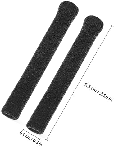 OSALADI Knitted Eyeglass Ear Cushions Non-slip Glasses Ear Grips Temple Tips for Eyeglasses 4 Pairs Black and Gray