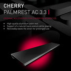 Cherry AC 3.3, Aluminium Ergonomic Palm Rest and Detachable Feet, Original Accessories for Cherry MX Board 3.0 S Gaming Keyboard, Quickly Attached, Black