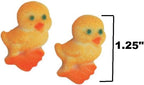 Edible Easter Chick Cupcake Toppers – 12 Count – 1.25” Molded Sugar Decorations for Cakes, Cookies & Spring Desserts