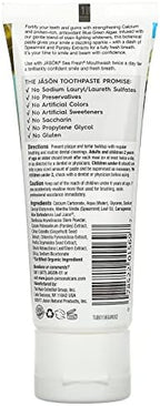 Jason Sea Fresh Strengthening Fluoride-Free Toothpaste, Deep Sea Spearmint, Travel Size, 3 Oz