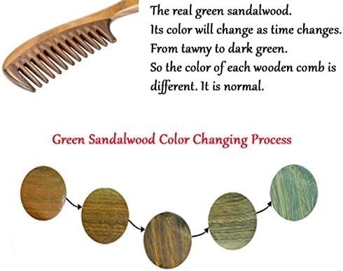 Louise Maelys Hair Comb Wooden Wide Tooth Combs for Curly Hair Detangling Sandalwood