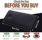 ALLEN & MATE 100% Leather Slim Glasses Case for Reading and Computer Glasses for Men & Women