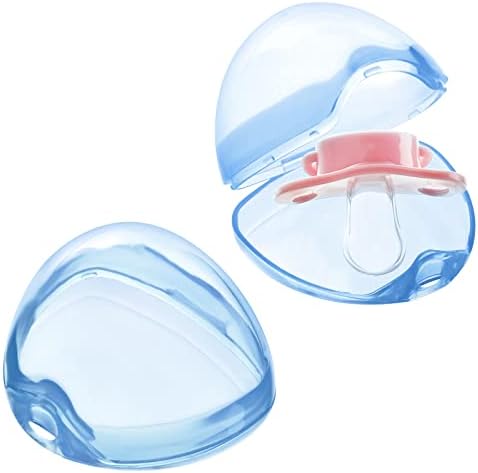 Accmor Pacifier Case, Pacifier Holder Case, Pacifier Container for Travel, BPA Free,Transparent Blue, 6 Pack