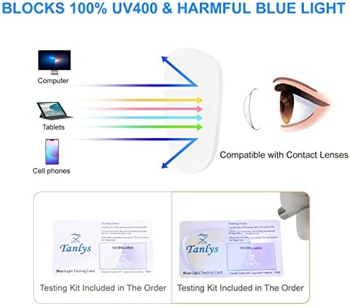 2 Pack Blue Light Blocking Glasses for Computer Eye Strain