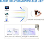 2 Pack Blue Light Blocking Glasses for Computer Eye Strain