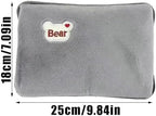 Electric Hot Water Bag, 2 Pack Thickened Satin Soft Hot Water Bottle, Leak-Proof Rechargeable Hand Warmer, Portable Cute Warm Bag for Period Cramps Muscles Neck Legs Waist Belly Body