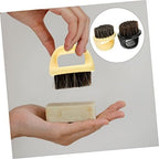 2Pcs Beard Grooming Brush Handheld Hair Cleaning Brush for Men for Neck and Face Hair Removal Durable and Easy to Use
