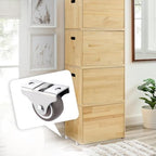 8Pcs 1.5 Inch Fixed Caster Wheels Heavy Duty, Rigid Plate Casters Wheels for Furniture, Cabinet, Under Bed Storage Drawer, Non Swivel, with Screws