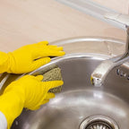 D.RECT Steel Sponges for Teflon 2X - Dishwashing Sponge - Ideal for Coated Pans Pots, Gold