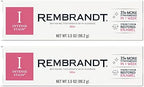 REMBRANDT Intense Stain Whitening Toothpaste with Fluoride, Removes Tough Stains & Deeply White + Peroxide Whitening Toothpaste, Peppermint Flavor, 3.5-Ounce (Pack of 2)