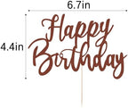Handmade Glitter happy birthday Cake Topper, Happy Birthday Cake Bunting Decor,Birthday Party Decoration Supplies (brown)