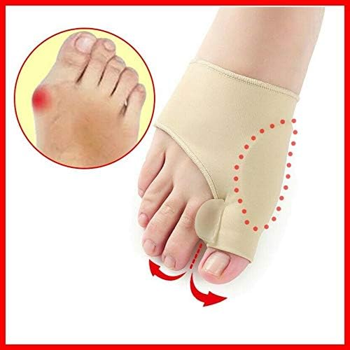 HiiBaby 2PCS Toe Separator Hallux Valgus Bunion Corrector Orthotics Feet Bone Thumb Adjuster Correction Pedicure Sock Straightener
