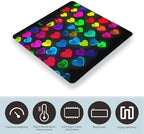 Rainbow Hearts Bathroom Scale with Sturdy Tempered Glass Digital Weight Scales for People Clear LED Backlight Display Personalized Digital Scale for Body Weight 400lb-