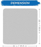 Waterproof Chair Pads for Incontinence Washable, 22" x 21" Under Pads for Adults Washable, 2 Pack Incontinence Chair Pads, Wheelchair Reusable Seat Pads Cover for Men, Women, Adults, Grey