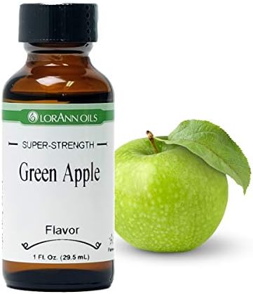 LorAnn Oils Super Strength Flavoring - Used For Candy Making, Flavoring, Baking, Hard Candy, & Flavor Oils - Bold, Natural Flavors 4X Stronger Than Extracts - Green Apple, 1 fl oz