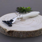 Hand Assembled Ivory 3 Edge Stunning Shaving Razor