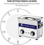 NICHOY Ultrasonic Cleaner with Heater and Timer,Digital Sonic Cavitation Machine,Stainless Steel Jewelry Cleaner for Professional Tool Watch Glasses Cleaning(Color:A,Size:6.5L)