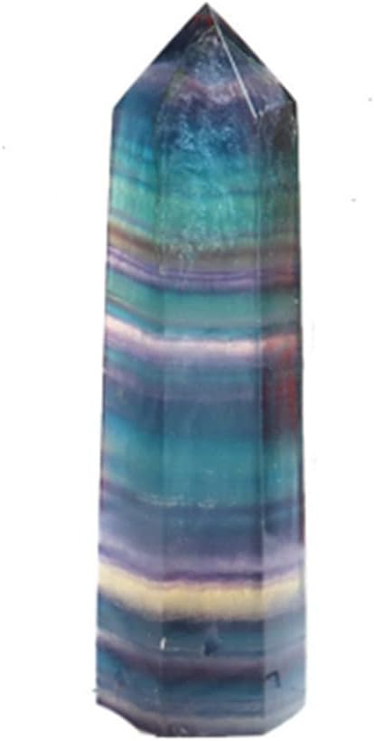 AITELEI Large Natural Healing Crystals Wands Stones, 3.9"-4.3" (10-11cm) 6 Faceted Single Point Crystal Prism Wand for Healing Meditation Reiki Chakra Therapy