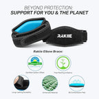 2 Pack Tennis Elbow Brace for Men Women, Adjustable Non-slip Golfer Elbow Strap with Support Compression Pad, Counterforce Brace for Sports, Fit 7.08-14.17", Blue