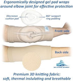 SKATINGSPIRIT Gel Elbow Pads (1 Pair) - Cushion and Protect Elbow Joint for Dancing Figure Skating Gymnastic, Youth and Adult (Black, Small)