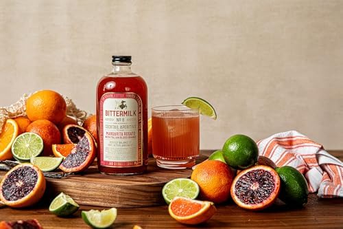 Bittermilk No.8 Italian Blood Orange Margarita Mix - Craft Cocktail Mixer – Perfect Syrup for Margaritas and Spritz, 17oz