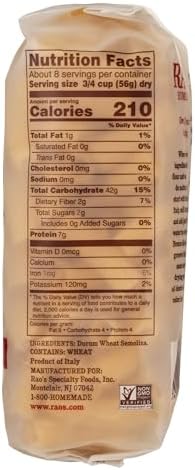 Rao's Homemade Rigatoni Pasta, 16oz, (Pack of 1)