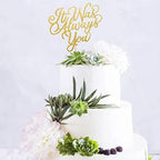 It was Always You Cake Topper for Wedding Engagement Bridal Shower Bachelorette Party Decorations Gold Glitter
