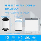 120 Counts 1.6 Gallon Mini Drawstring Trash Bags, Small Garbage Bags by KSSKSS, Code a fit 4.5-8 Liter, 1.2-2 Gal, White Trash Bin Liners for Home Office Kitchen Bathroom Bedroom