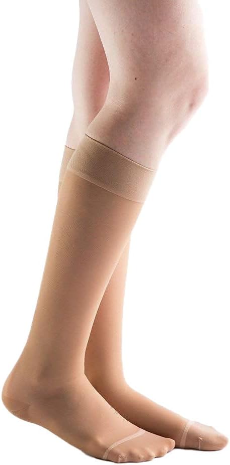 Actifi 20-30 mmHg Knee High Sheer Compression for Women, Closed Toe, Breathable Fabric - Best for Athletic Running, Cycling and Fatigue Relief