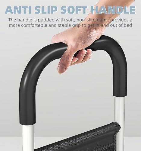 Bed Rails for Elderly Adults Safety, Medical Bed Assist Rail for Seniors, Bedrails for King Twin Full Size Bed, Height Adjustable Bedside Railing Grab Bar Handle with Storage Bag