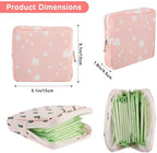 3Pcs Period Bag, Sanitary Pad Storage Bag Samll Period Pouch for Purse Cute Menstrual Period Bag Tampon Pad Holder for Purse, Tampon Organizer Pouch, Feminine Care Period Bags for Teen Girls School