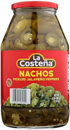 La Costeña Nacho Sliced Pickled Jalapeños, 64 Oz Jar