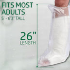 Curad Cast Protector, Protects Bandages or Wounds, Adult Leg, Reusable, Fits Most Adults 5'0"-6'3", 2 Count