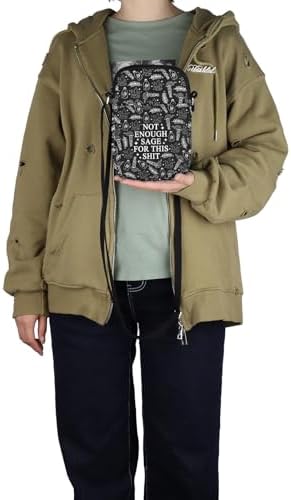 JXGZSO Funny Sage Bag Witchy Gift Not Enough Sage For This Sh*t Crossbody Bag Sage Lover Gift