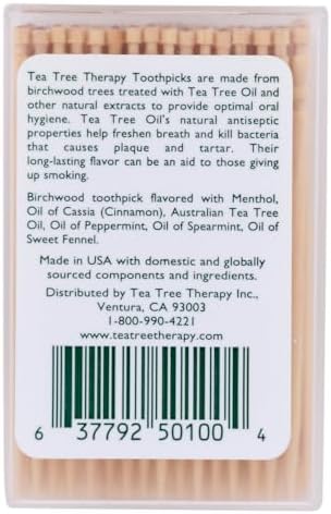 Tea Tree Therapy, Toothpicks Mint Tea Tree, 100 Count