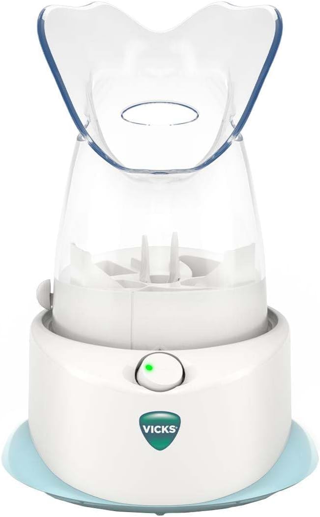 Vicks Personal Steam Inhaler for Targeted, Natural Steam Relief for Allergies, Congestion, Cough & Colds, and Sinus Irritation, Use with VapoPads - 1 Included