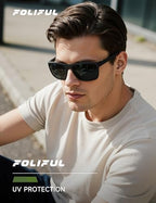 Polarized Sunglasses Men Women, Mens Sunglasses Lightweight UV Sun Glasses for Fishing Driving Golf