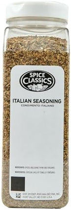 Spice Classics Italian Seasoning, 6 oz - One 6 Ounce Container of Italian Seasoning Spice for Authentic Italian Cooking, Perfect in Sauces, Vegetables, Pasta Dishes, Pizza and More
