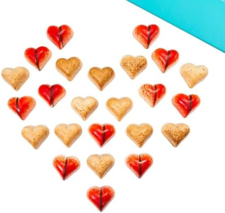 ANDY ANAND CHOCOLATIER Belgian White Chocolate Hearts must for Chocolate lovers - For An Amazing Experience Gift Boxed Silky Smooth 60% Cacao (25 Pcs)