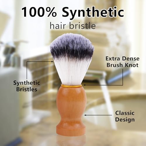 Luxury Shaving Brush for Men Wet Shave Using Cream Soap Super Strong NO Shedding Bristle Shave Brushes