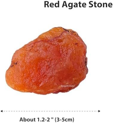 Apengshi Red Agate Stone Raw Crystals 2PCS Natural Rough Rocks Healing Crystal and Stones DIY Raw Stones Meditation Fountain Garden Home Decor
