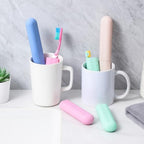 Muslih 4 Pack Toothbrush Travel Case, Travel Toothbrush Holder with Ventilation Holes, for Travel, Home, Business, School, Camping